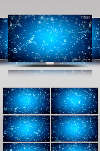 数字科技未来网络连接4K背景循环视频素材图片