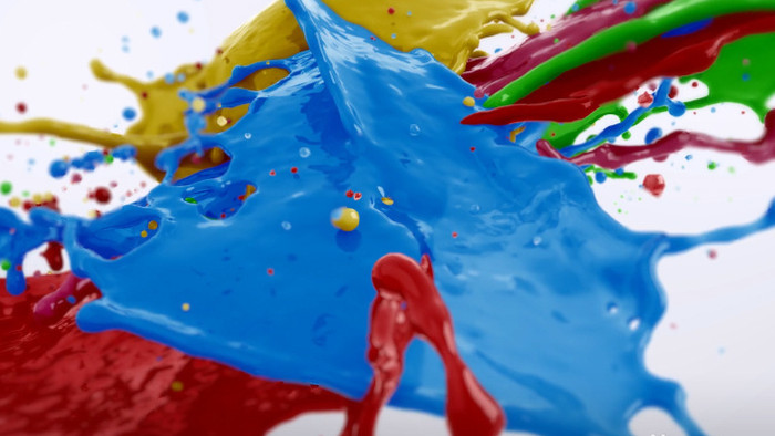 彩色液体颜料喷溅logo揭示动画AE模板