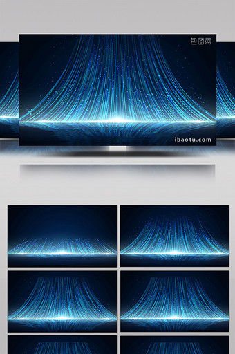 4K蓝色光线粒子视频图片