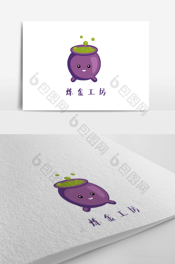 可爱儿童益智游戏创意logo设计