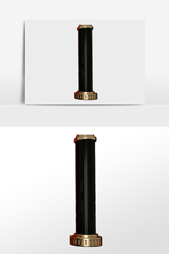 黑色装饰金属质感柱子