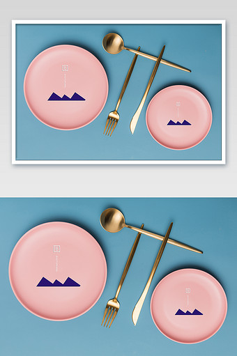 大气精美盘子logo贴图样机