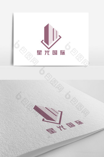 简约地产房产写字楼创意logo设计图片