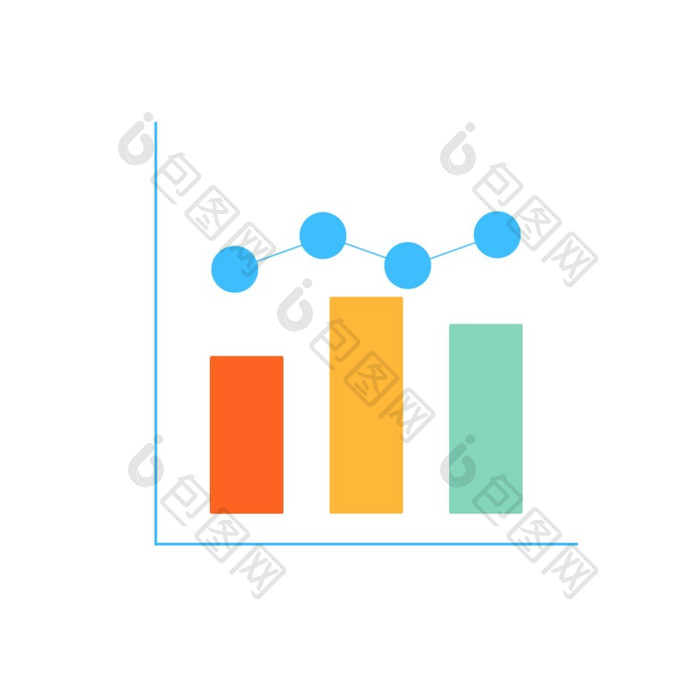 填色系数据图表主题柱状图矢量icon图标
