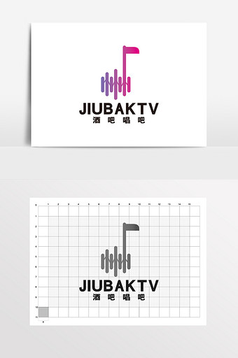 创意ktv唱吧酒吧音乐logo标志vi图片下载