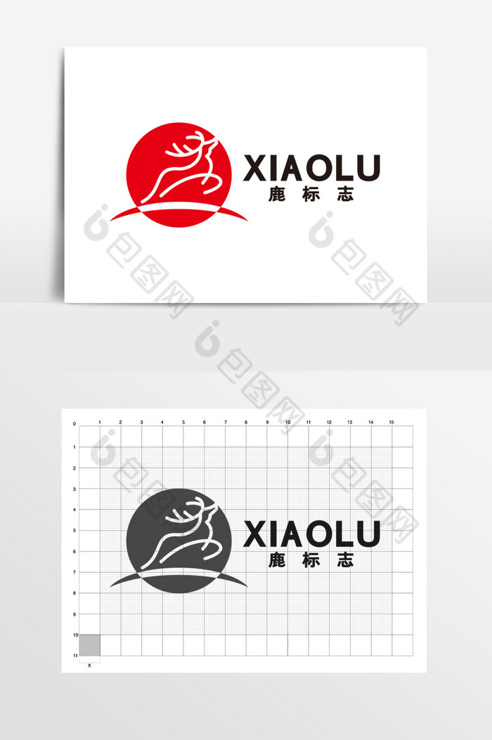 小鹿教育服装家纺LOGO标志VI图片图片