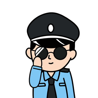 警察墨镜表情包动图gif图片下载