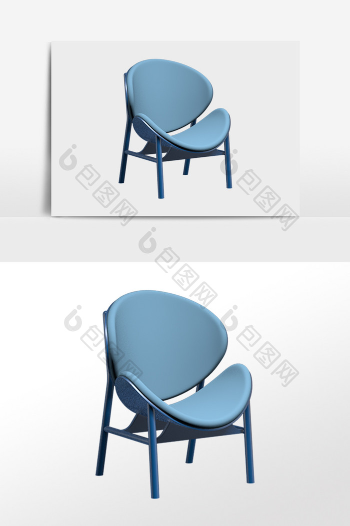 电商活动蓝色椅子