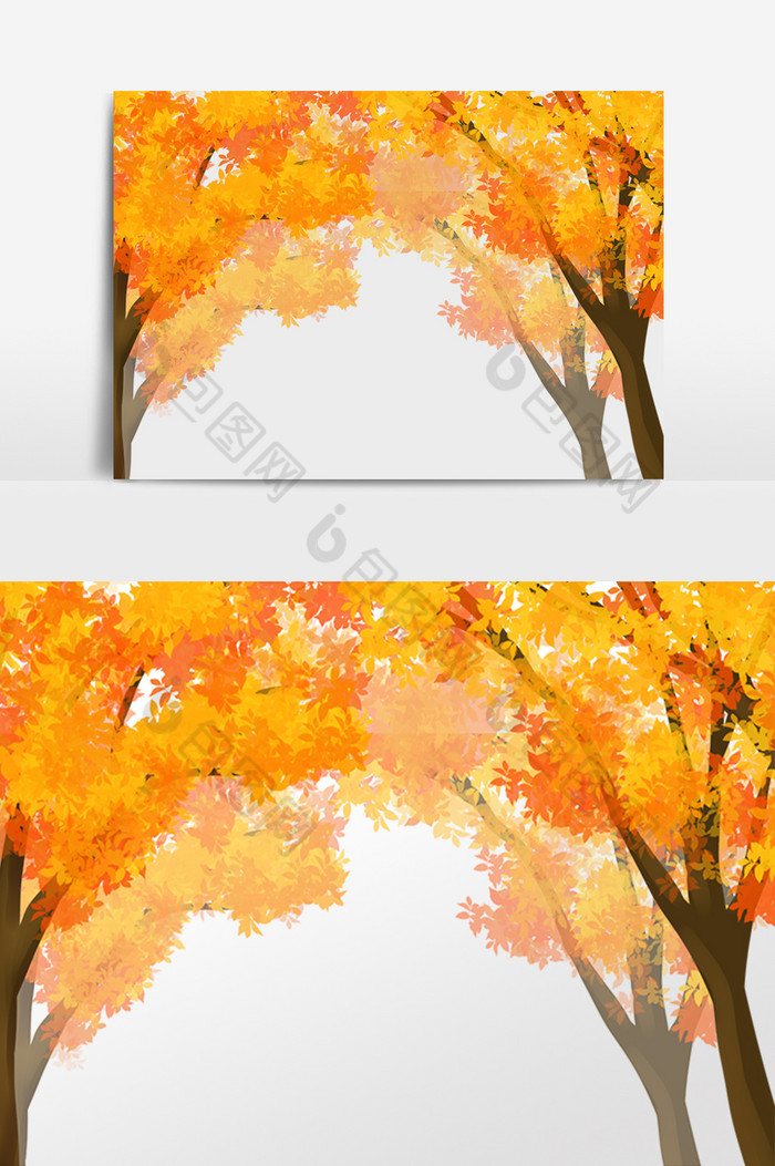 秋季秋天金色植物树林图片图片