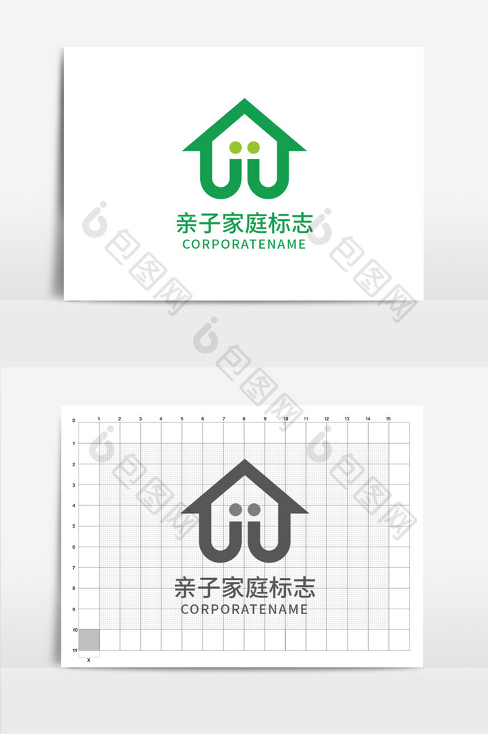 社区家庭亲子logo