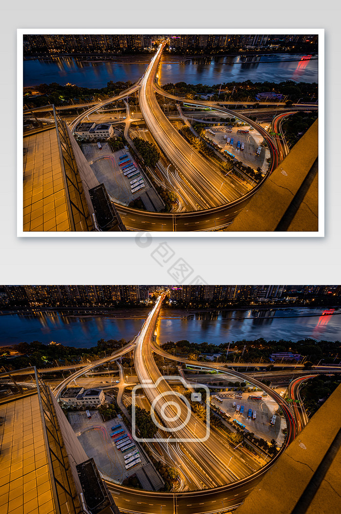 大气夕阳下的福州大桥摄影图图片图片