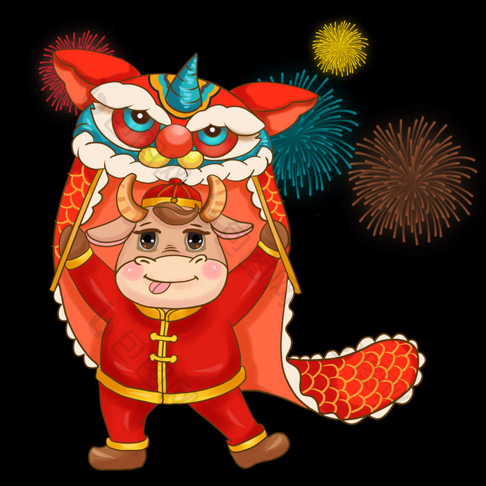 21牛年新年过新年小动画动图gif 图片下载 包图网