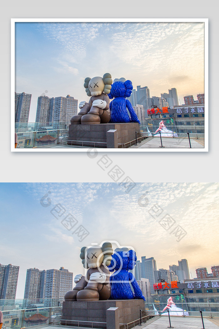 湖南长沙的地标建筑ifs网红玩偶摄影图片
