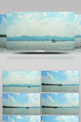 杭州西湖延时摄影图片