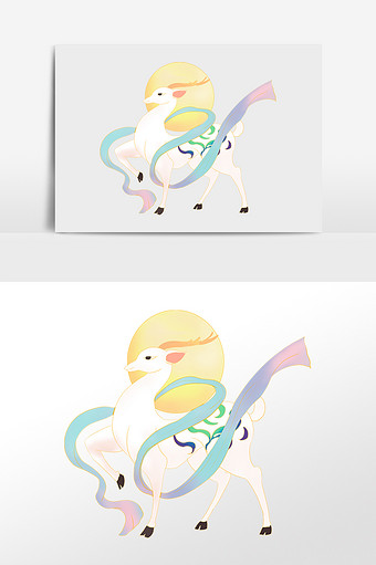 敦煌白鹿神话彩带