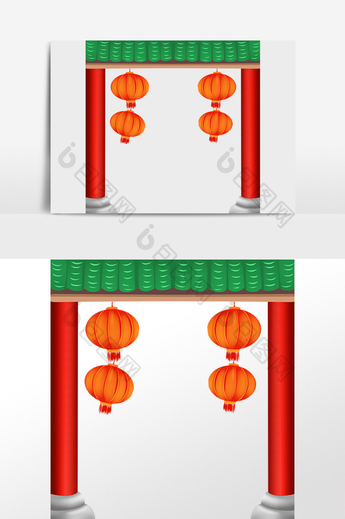 新年喜庆大门喜迎新春