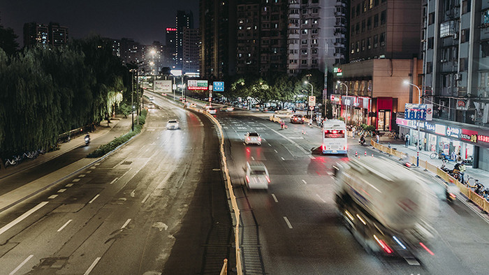 城市夜景车流延时4k视频素材