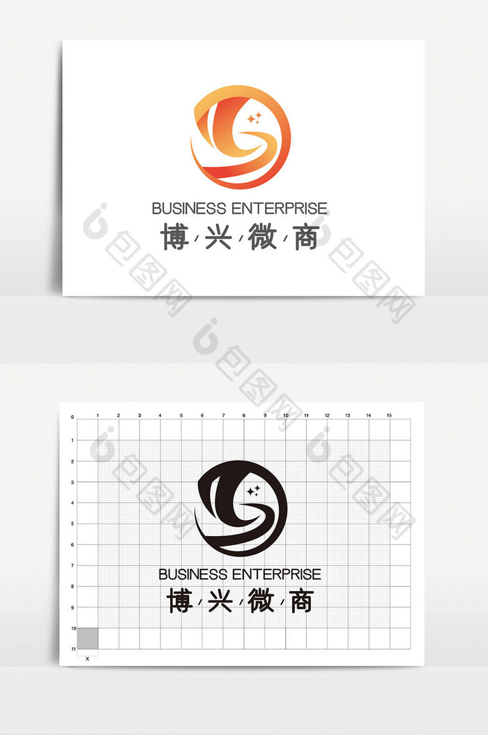 b字母电商微商logoVI图片图片