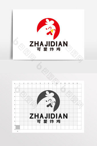 鸡排炸鸡店鸡肉可爱LOGO标志VI图片