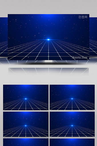 4K蓝色三维科技商务包装背景图片