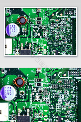 绿色科技电路板高清摄影图图片