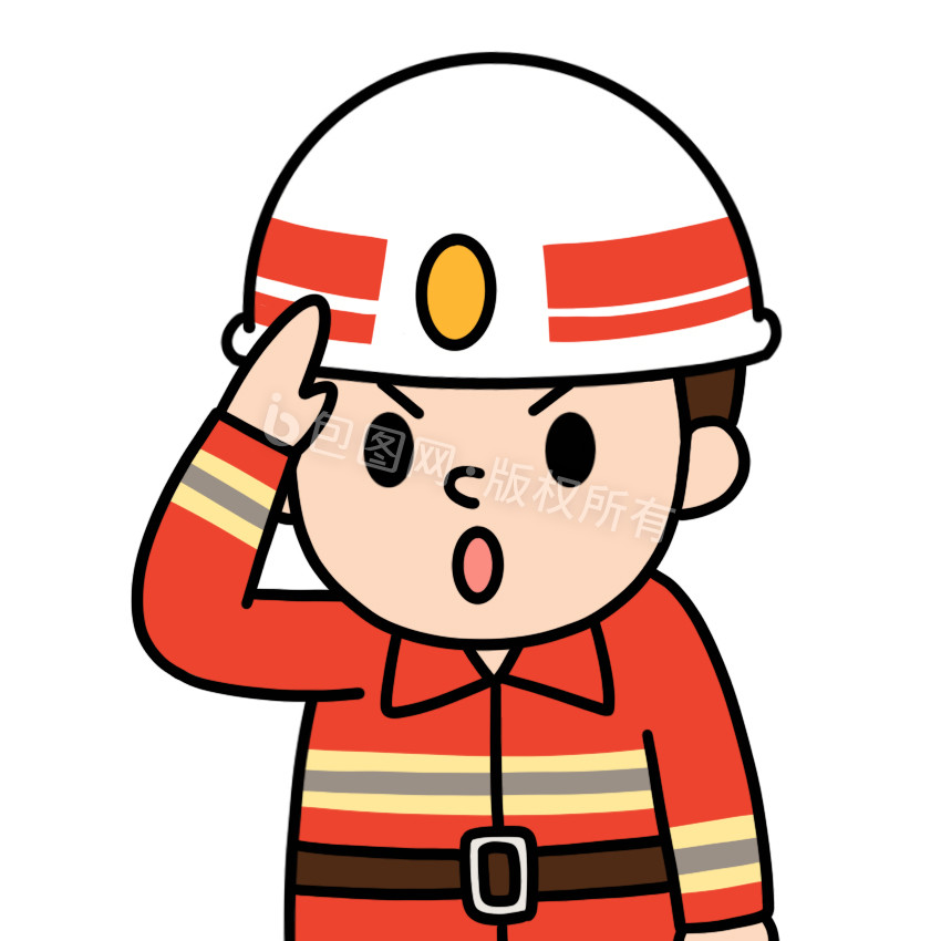 消防员敬礼表情包动图gif