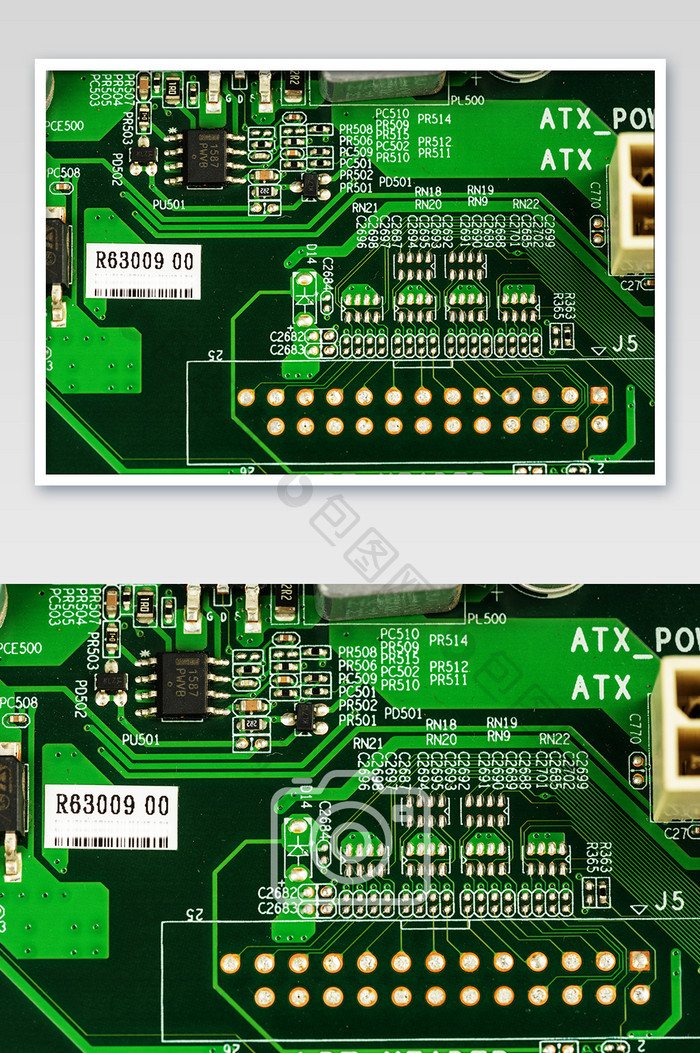科技绿色电路板高清摄影图