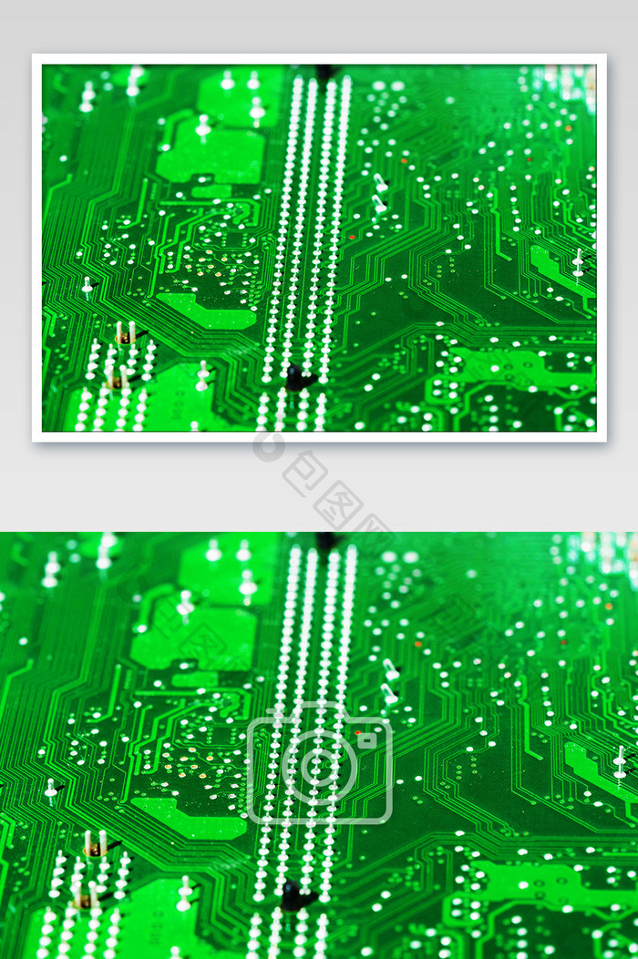 绿色科技电路板摄影图