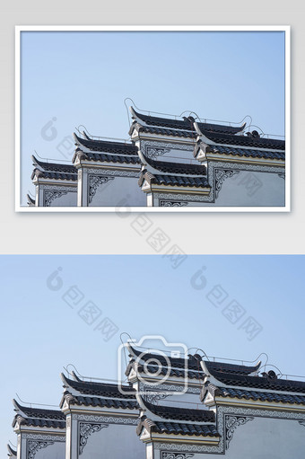 江南建筑马头墙摄影图片