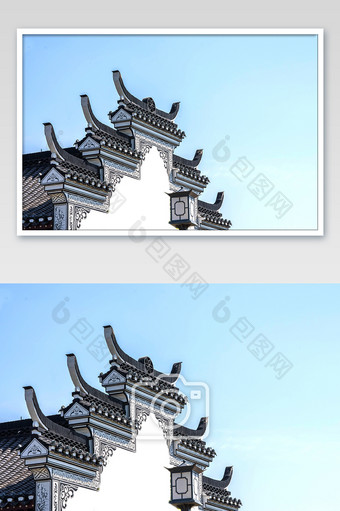江南古镇马头墙高清摄影图图片