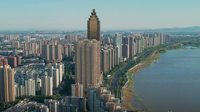 1080p高清航拍芜湖城市素材
