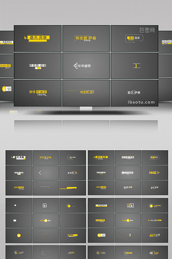 30个简约文字字幕条图形动画AE模板图片