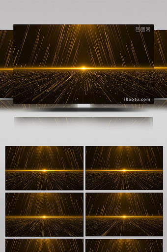 4K金色粒子光线颁奖晚会背景图片