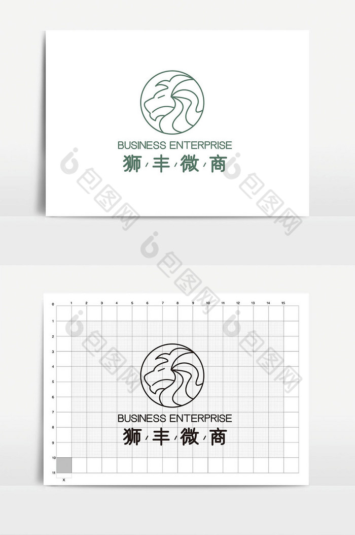 狮子图形电商微商LOGOVI图片图片