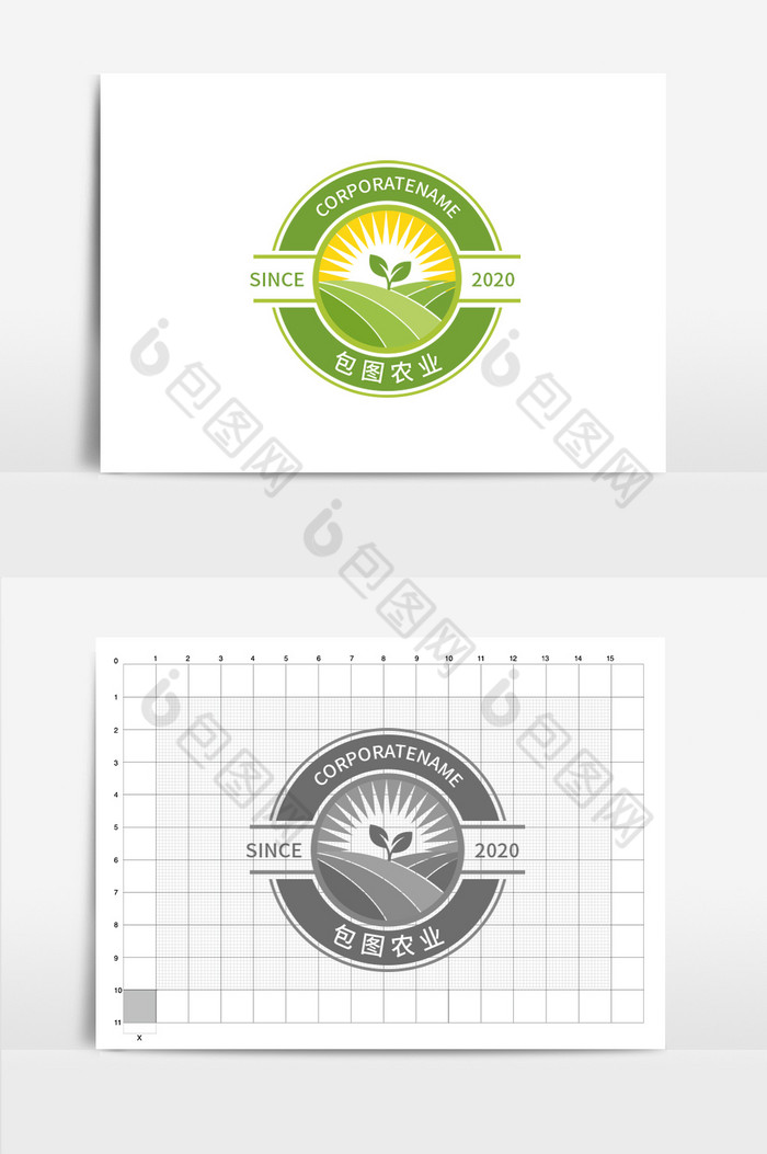 农业农林植物农场徽章标志图片图片