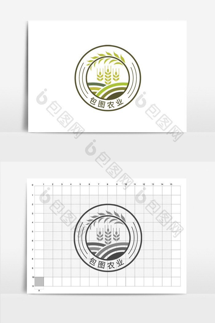 农业农田绿色环保果园标志logo