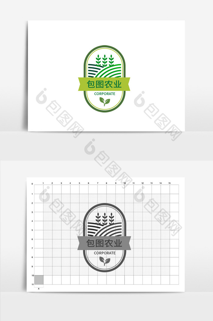 农业农林果园徽章标志logo