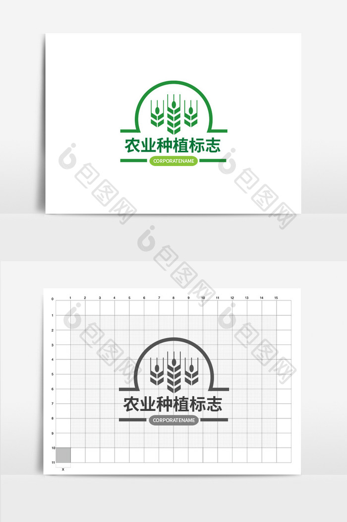 包图农业农林农田标志logo