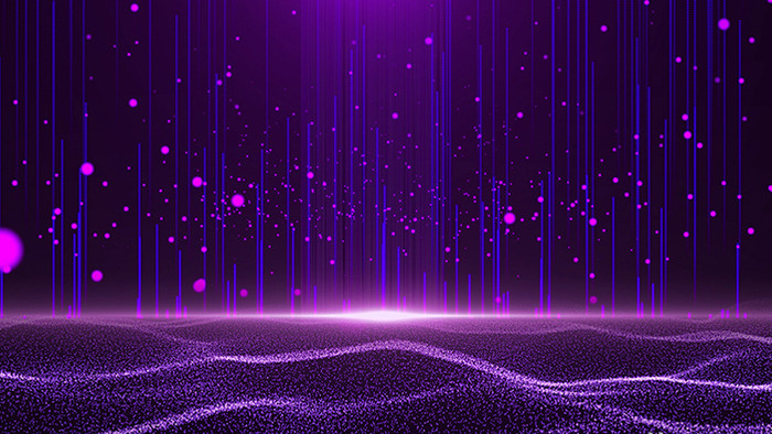 4K大气紫色风格粒子光线海波浪舞台背景