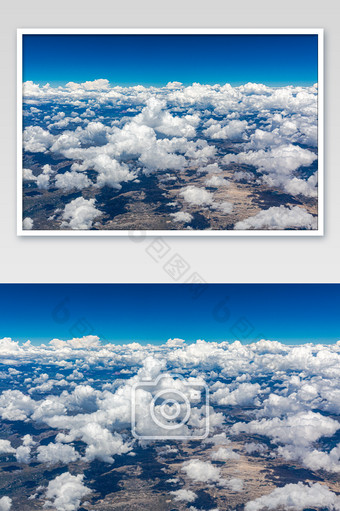 西藏高空白云朵朵棉花糖图片