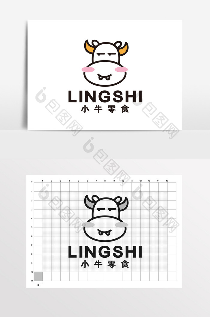 小牛零食店馋嘴小零食LOGO标志VI