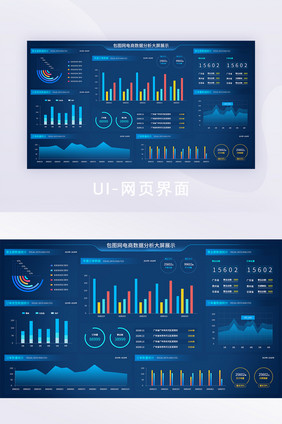 科技可视化数据分析UI大屏界面