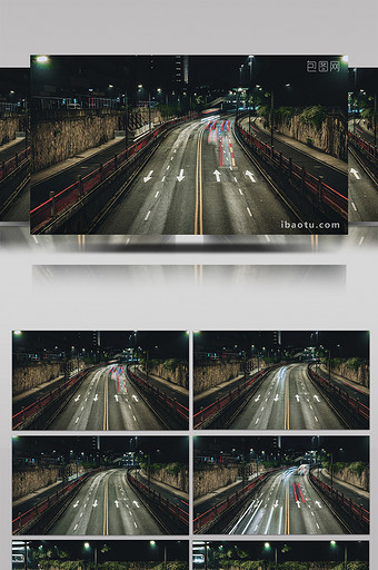 城市夜景车流延时4k视频图片