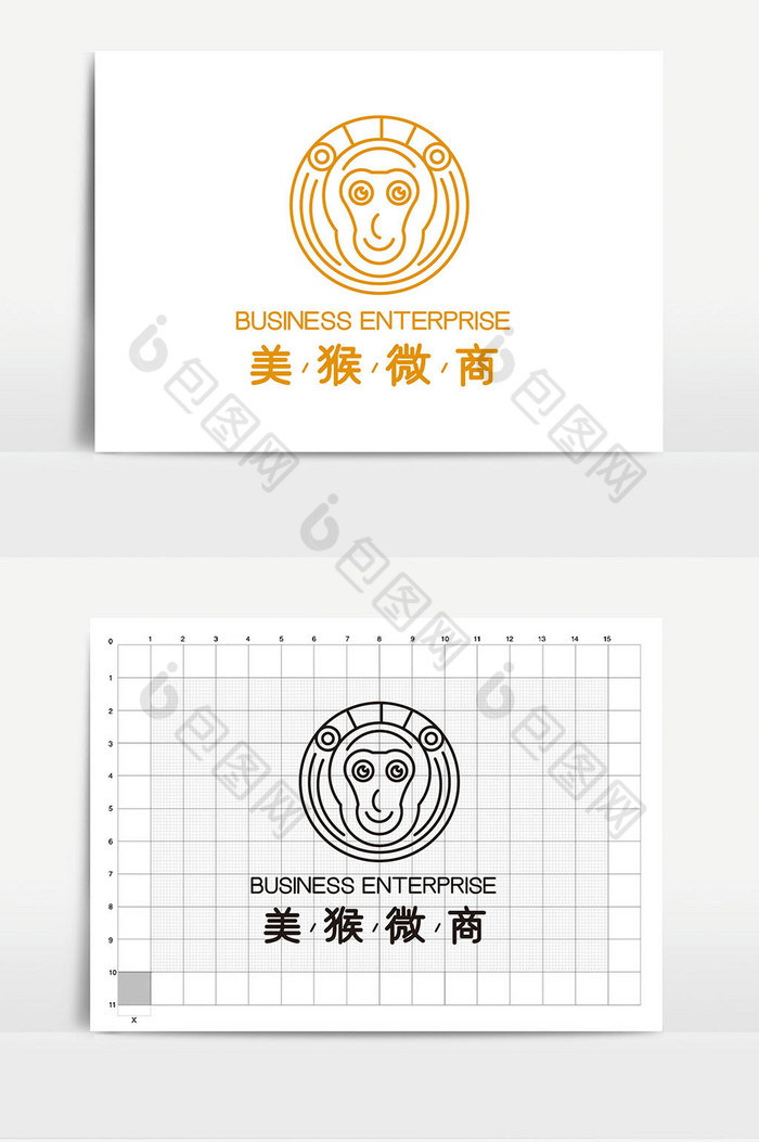 猴子图形电商微商logoVI图片图片