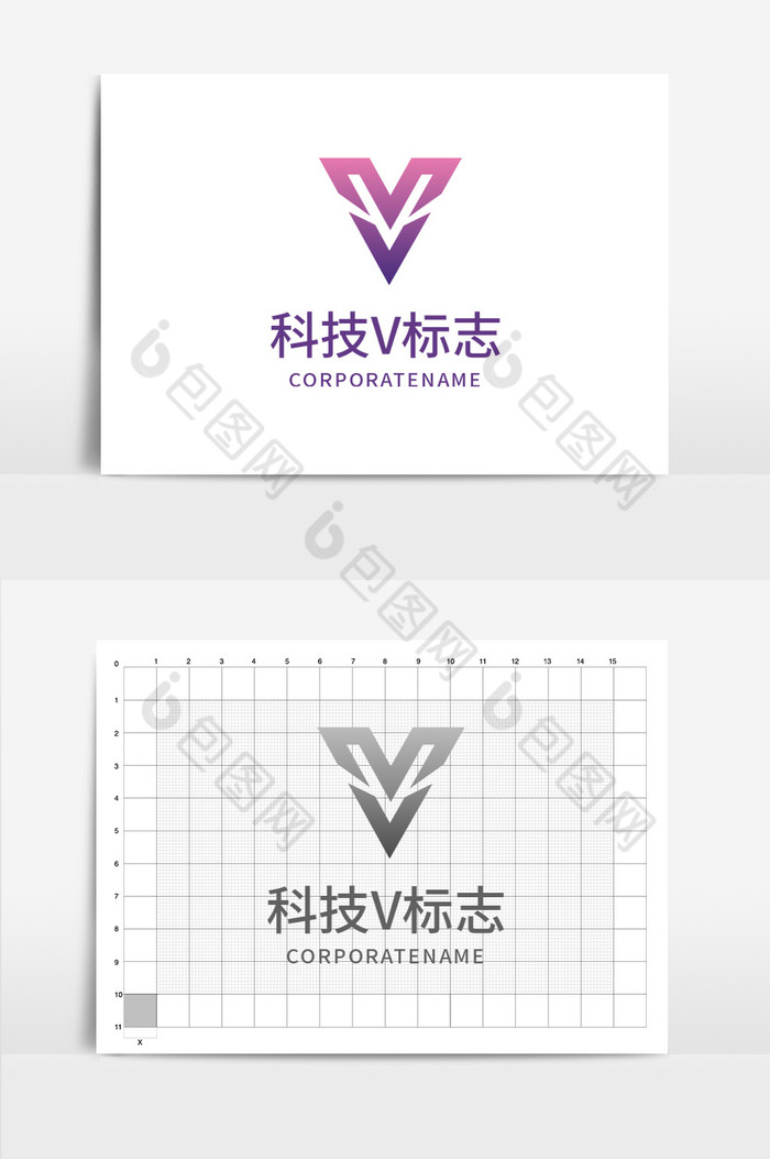 科技字母v商标logo图片图片