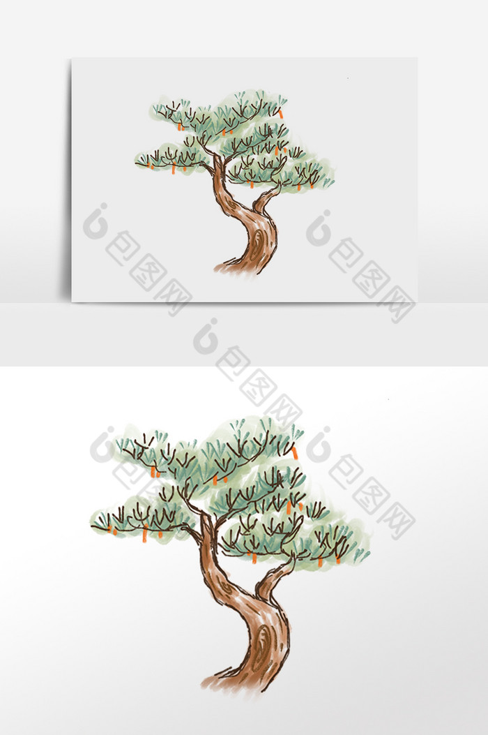 中国画水墨树木图片图片