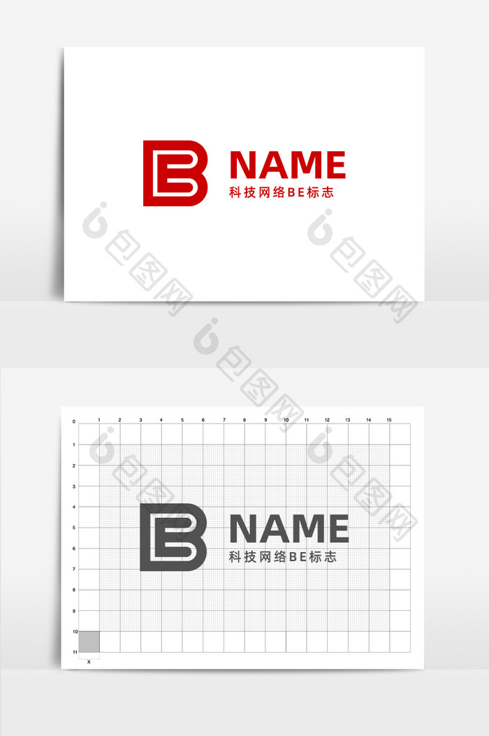 科技网络字母be标志logo