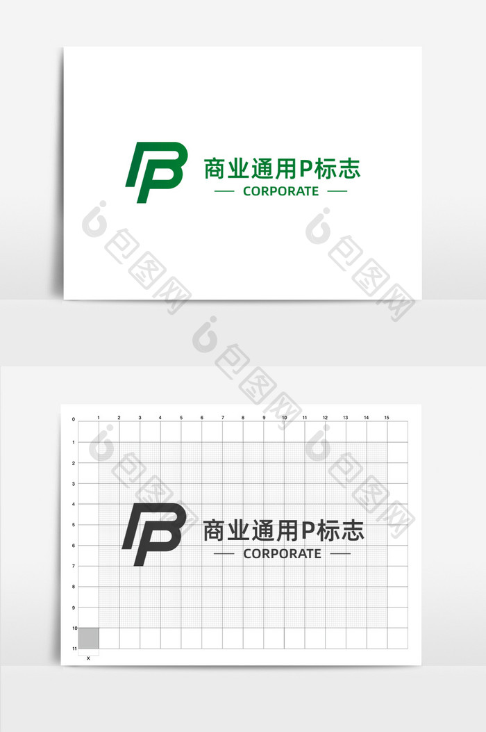 教育科技通用字母p标志