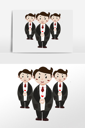 结婚伴郎团浪漫婚礼