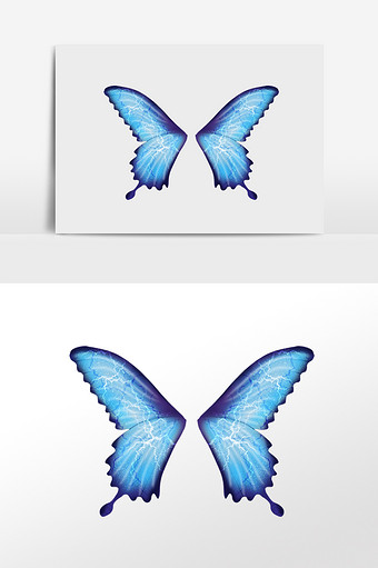 漂亮蓝色蝴蝶翅膀